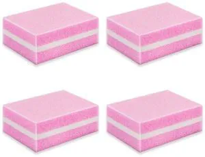Nail Buffer Block, Dual Grit Sponge Nail File for Nail Sanding, 4 Piece Pink Manicure Tools for Nail Sanding and Manicure, Ideal for Nail Salons and Home Use Nail Buffer Block, Dual Grit Sponge Nail File for Nail Sanding, 4 Piece Pink Manicure Tools for Nail Sanding and Manicure, Ideal for Nail Salons and Home Use