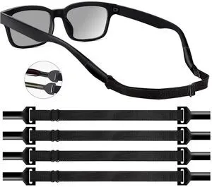 KECHIO Adjustable Glasses Strap Eyeglasses Strap 4 Pack Sunglasses Strap No Tail Eye Glasses Holders around Neck for Men Women Kids Eyeglass Holders Sports Glasses Strap Black (9.5-13.5 inch) 1 KECHIO Adjustable Glasses Strap Eyeglasses Strap 4 Pack Sunglasses Strap No Tail Eye Glasses Holders around Neck for Men Women Kids Eyeglass Holders Sports Glasses Strap Black (9.5-13.5 inch) 1
