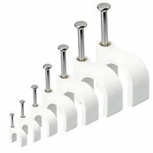 350Pcs White Cable Clips with Steel Nails, Multi Sizes 4-10mm, Wall Mount Wire Holders for Home Office Cable Management 350Pcs White Cable Clips with Steel Nails, Multi Sizes 4-10mm, Wall Mount Wire Holders for Home Office Cable Management