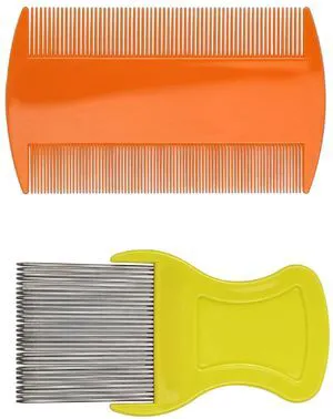 Random Color 4 Pcs Hair Comb Including 2 Pieces Hair Comb Double Sided and 2 Pieces Removing Dandruff Flakes with Metal Teeth (Medium, Count, 4) Random Color 4 Pcs Hair Comb Including 2 Pieces Hair Comb Double Sided and 2 Pieces Removing Dandruff Flakes with Metal Teeth (Medium, Count, 4)