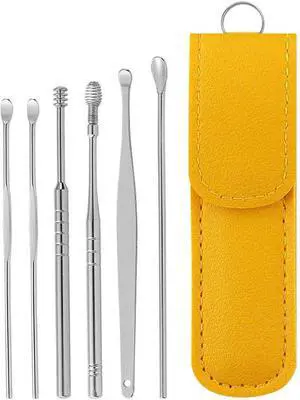 6 Pcs Ear Wax Removal Kit,Ear Cleaner: Speetop Mini Portable Ear Pick | Ear Scope with Stainless Steel 360° Spiral Ear Massage Cleaning Tool for Adults Kids - Ear Wax Remover with Storage Box 6 Pcs Ear Wax Removal Kit,Ear Cleaner: Speetop Mini Portable Ear Pick | Ear Scope with Stainless Steel 360° Spiral Ear Massage Cleaning Tool for Adults Kids - Ear Wax Remover with Storage Box