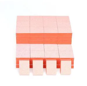 GazePlus Nail Buffer Block - 100 Pcs Mini Buffers 80/100 2 Way Grit Orange | 1.3" Long, High-elastic Sponge, Washable & Reusable, Natural Nails Cleanup & Prep , Small Buffing Kits, Travel Size, Home D GazePlus Nail Buffer Block - 100 Pcs Mini Buffers 80/100 2 Way Grit Orange | 1.3" Long, High-elastic Sponge, Washable & Reusable, Natural Nails Cleanup & Prep , Small Buffing Kits, Travel Size, Home D