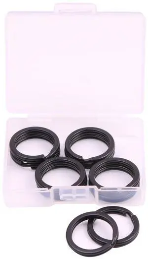Shapenty 20mm/0.75 Inch Small Black Flat Metal Keychain Part Accessories Split Keyring Key Ring Chain Clip Holder (Black, 10PCS/Box) Shapenty 20mm/0.75 Inch Small Black Flat Metal Keychain Part Accessories Split Keyring Key Ring Chain Clip Holder (Black, 10PCS/Box)