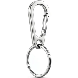 GyOnyx Stainless Steel Carabiner Keychain, Quick Release Heavy Duty Key Clip for Purse, Car, Motorcycle, Key Chain Rings Kit (1 Pack - Silver) GyOnyx Stainless Steel Carabiner Keychain, Quick Release Heavy Duty Key Clip for Purse, Car, Motorcycle, Key Chain Rings Kit (1 Pack - Silver)