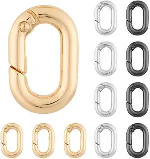 DEVPSISR 12Pack 5/8 Inch Small Carabiner Spring Hooks Metal Oval Clip for Purse Keychain Replacement,Climbing Hiking, Wallet,Car Key Rings(Multicolor) DEVPSISR 12Pack 5/8 Inch Small Carabiner Spring Hooks Metal Oval Clip for Purse Keychain Replacement,Climbing Hiking, Wallet,Car Key Rings(Multicolor)