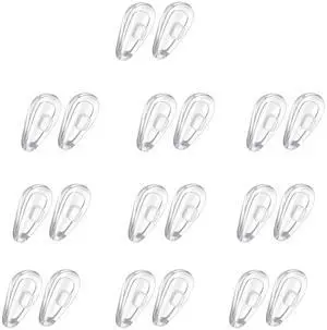 Push in Nose Pads,10 Pairs Glasses Replacement Air Cushion Nose Pieces,Anti Slip Soft Silicone Air Chamber Nosepads for Eyeglasses, Sunglass Push in Nose Pads,10 Pairs Glasses Replacement Air Cushion Nose Pieces,Anti Slip Soft Silicone Air Chamber Nosepads for Eyeglasses, Sunglass
