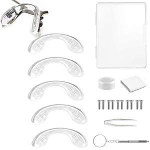 5PCS Eyeglasses Nose Pads,BEHLINE Glasses Bridge Strap/Saddle Bridge,Soft Silicone Anti-Slip Replacement Nosepads,Screw-in Eyeglasses Nose Piece for Eye Glasses Sunglass Eyewear Repair (Large-Adult) 5PCS Eyeglasses Nose Pads,BEHLINE Glasses Bridge Strap/Saddle Bridge,Soft Silicone Anti-Slip Replacement Nosepads,Screw-in Eyeglasses Nose Piece for Eye Glasses Sunglass Eyewear Repair (Large-Adult)