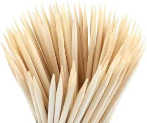 DESIOLE Natural Bamboo Skewers, 100Pcs 6Inch BBQ Sticks for Appetiser, Fruit, Cocktail, Kabob, Chocolate Fountain, Grilling, Barbecue, Kitchen, Crafting, Gardening and Party DESIOLE Natural Bamboo Skewers, 100Pcs 6Inch BBQ Sticks for Appetiser, Fruit, Cocktail, Kabob, Chocolate Fountain, Grilling, Barbecue, Kitchen, Crafting, Gardening and Party