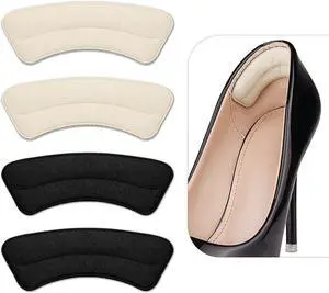 Heel Grips Liner, Cushions Heel Pads Insert Prevent Too Big, Slipping, Blisters, Filler for Loose Shoe Fit (Pale Apricot+Black) Heel Grips Liner, Cushions Heel Pads Insert Prevent Too Big, Slipping, Blisters, Filler for Loose Shoe Fit (Pale Apricot+Black)