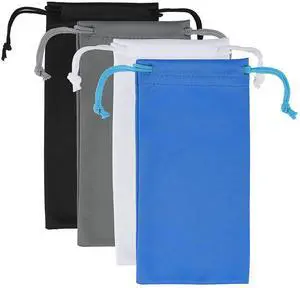 Tucnoeu 4Pcs Glasses Pouch Microfiber Soft Sunglasses Pouch Eyeglass Pouch With Drawstring Assorted Colors for Men & Women Tucnoeu 4Pcs Glasses Pouch Microfiber Soft Sunglasses Pouch Eyeglass Pouch With Drawstring Assorted Colors for Men & Women