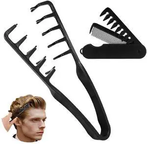 2Pcs Texture Comb, Volume Texturizing Comb for Men And Women, Volumizing Textured Styling Combs for Roots, Nowavibe Magic Wide Tooth Combs for Curly Hair, Peine Texturizador Para Hombr 2Pcs Texture Comb, Volume Texturizing Comb for Men And Women, Volumizing Textured Styling Combs for Roots, Nowavibe Magic Wide Tooth Combs for Curly Hair, Peine Texturizador Para Hombr