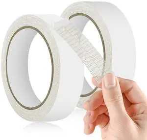 HINGTAI 2PCS Double Sided Adhesive Fabric Tape, Heavy Duty Hemming Tape for Pants & Clothes, No Sew No Iron Needed for Hem Fixing, Crafting, Carpet Securing, Removable and Residue Free (2.54cm x 10m) HINGTAI 2PCS Double Sided Adhesive Fabric Tape, Heavy Duty Hemming Tape for Pants & Clothes, No Sew No Iron Needed for Hem Fixing, Crafting, Carpet Securing, Removable and Residue Free (2.54cm x 10m)