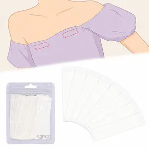 50 PCS Double Sided Body Tape for Heavy Dresses and Large Bust Individuals | 85x20mm extra wide invisible skin tape, skin friendly fabric adhesive for garment alteration & securing clothes stickers 50 PCS Double Sided Body Tape for Heavy Dresses and Large Bust Individuals | 85x20mm extra wide invisible skin tape, skin friendly fabric adhesive for garment alteration & securing clothes stickers