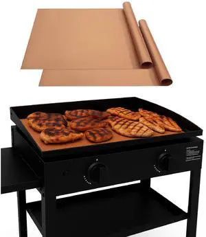 UNCO - Nonstick Grilling Mats for 22 Inch Blackstone Griddle, Resuable Cooking Mats for Grilling, BPA and PFOA Free Heavy Duty BBQ Grill Mats, 28 inch copper color matt UNCO - Nonstick Grilling Mats for 22 Inch Blackstone Griddle, Resuable Cooking Mats for Grilling, BPA and PFOA Free Heavy Duty BBQ Grill Mats, 28 inch copper color matt