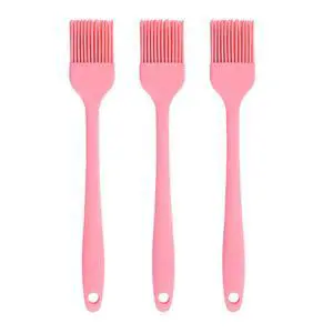 Silicone brush, Oil Brush for BBQ Kitchen Cooking Baking and Grilling(3 PCS,Pink) Silicone brush, Oil Brush for BBQ Kitchen Cooking Baking and Grilling(3 PCS,Pink)