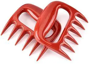 2 PACK Meat Claws, Strongd Plastic Claws, Claws Meat Shredder for Grilling, Roasting Turkeys, Chopping and Carving Foods (Red) 2 PACK Meat Claws, Strongd Plastic Claws, Claws Meat Shredder for Grilling, Roasting Turkeys, Chopping and Carving Foods (Red)