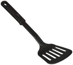 Winco Nylon Slotted Spatula, Black Medium, 12-3/4" | Heat resistant up to 410°F, Wide slotted blade, Restaurant service, Great for Griddles, Burgers, Eggs and Kitchen Prep Winco Nylon Slotted Spatula, Black Medium, 12-3/4" | Heat resistant up to 410°F, Wide slotted blade, Restaurant service, Great for Griddles, Burgers, Eggs and Kitchen Prep