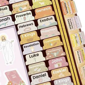 Bible Tabs with Unique Stickers, Laminated Bible Tabs for Women & Men, Christian Gifts, Boho Theme, Large Print Bible Tabs for Easy Navigation, Bible Book Index Tabs Labels, Bible Study Supplies Bible Tabs with Unique Stickers, Laminated Bible Tabs for Women & Men, Christian Gifts, Boho Theme, Large Print Bible Tabs for Easy Navigation, Bible Book Index Tabs Labels, Bible Study Supplies