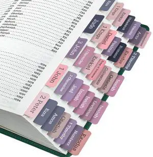 Bible Tabs, 75 Tabs, Laminated Bible Index Tabs for Women and Men, Bible Book Tabs for Easy Navigation, Large Print Easy to Read (Sunset Shade) Bible Tabs, 75 Tabs, Laminated Bible Index Tabs for Women and Men, Bible Book Tabs for Easy Navigation, Large Print Easy to Read (Sunset Shade)
