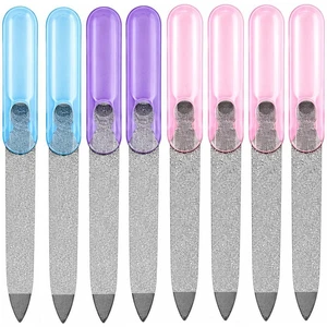 LUXXII 8 Pack Stainless Steel Sapphire Metal Nail File, 3.5 Inch Metal Nail Files for Fingernails and Toenails, Professional Manicure Pedicure Tool, Travel Size Nail Shaper Buffer for Women Men LUXXII 8 Pack Stainless Steel Sapphire Metal Nail File, 3.5 Inch Metal Nail Files for Fingernails and Toenails, Professional Manicure Pedicure Tool, Travel Size Nail Shaper Buffer for Women Men