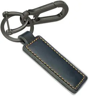 Yebongda Key Chain Genuine Leather Car Keychain Universal Key Fob Keychain D-ring Key Chain Holder for Men and Women (Grey Clip+Black Tag) Yebongda Key Chain Genuine Leather Car Keychain Universal Key Fob Keychain D-ring Key Chain Holder for Men and Women (Grey Clip+Black Tag)