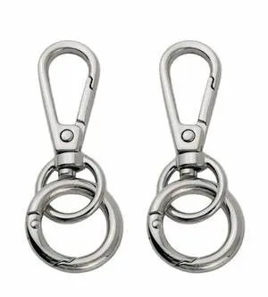TANJUN Key-Chain with Quick-Release Spring Clip Keyrings - Car Keychain for Men or Women.bags,Purses (Silver) TANJUN Key-Chain with Quick-Release Spring Clip Keyrings - Car Keychain for Men or Women.bags,Purses (Silver)