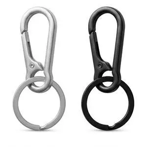 OXIHOUSE&CO- Metal Carabiner Keychain Set of 2, Silver Black Minimalist Key Ring Clip Holder for Car Keys, House Keys, Backpack, Purse, Durable Keychain for Women Men OXIHOUSE&CO- Metal Carabiner Keychain Set of 2, Silver Black Minimalist Key Ring Clip Holder for Car Keys, House Keys, Backpack, Purse, Durable Keychain for Women Men