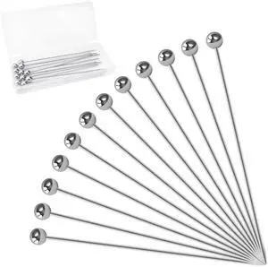 12 PCS Cocktail Picks Stainless Steel Cocktail Toothpicks Reusable Metal Martini Olive Skewers for Fruit Appetizers Decorative Drinks Cocktails 12 PCS Cocktail Picks Stainless Steel Cocktail Toothpicks Reusable Metal Martini Olive Skewers for Fruit Appetizers Decorative Drinks Cocktails