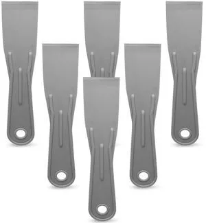 6pcs Flexible Plastic Putty Knife Set, 1.5 Inch Wide, Grey | Scraper for Wall Repair, Spackling, Drywall Taping & Painting Projects 6pcs Flexible Plastic Putty Knife Set, 1.5 Inch Wide, Grey | Scraper for Wall Repair, Spackling, Drywall Taping & Painting Projects