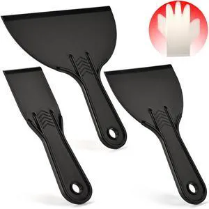 Plastic Putty Knife Set 2" 4" 6" Spackle Knives & Paint Scrapers | 3 Pack Flexible Plastic Scrapers Tools for Drywall Repair, Painting, Patching, Caulking, with 3 Pairs of Gloves Plastic Putty Knife Set 2" 4" 6" Spackle Knives & Paint Scrapers | 3 Pack Flexible Plastic Scrapers Tools for Drywall Repair, Painting, Patching, Caulking, with 3 Pairs of Gloves