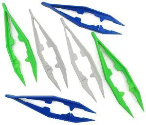 Three-Color Plastic Fuse Beads Tweezers Handmake Beads Crafts, Manual DIY Creative Craft Game Tool for Kids(1 Pack of 6 Tweezers,White,Green,Blue) Three-Color Plastic Fuse Beads Tweezers Handmake Beads Crafts, Manual DIY Creative Craft Game Tool for Kids(1 Pack of 6 Tweezers,White,Green,Blue)