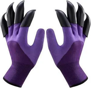 Garden Gloves with Claws, Breathable Gardening Work Gloves for Digging, Claw Gardening Gloves for Planting, Anti-Puncture Garden Gloves Best Gifts for Gardeners Purple Garden Gloves with Claws, Breathable Gardening Work Gloves for Digging, Claw Gardening Gloves for Planting, Anti-Puncture Garden Gloves Best Gifts for Gardeners Purple