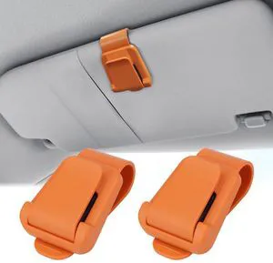 2Pcs Sunglass Holder for Car Visor | Sunglasses Visor Clip for Car, Trucks, SUVs (Orange) 2Pcs Sunglass Holder for Car Visor | Sunglasses Visor Clip for Car, Trucks, SUVs (Orange)