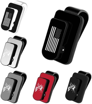 Sunglasses Holder for Car Sun Visor, US Flag Style Metal Auto Visor Eyeglass Hanger, Multi-Function Sun Visor Ticket Card Clip, Truck Car Accessories for Men Women (Black+Black, Flag) Sunglasses Holder for Car Sun Visor, US Flag Style Metal Auto Visor Eyeglass Hanger, Multi-Function Sun Visor Ticket Card Clip, Truck Car Accessories for Men Women (Black+Black, Flag)