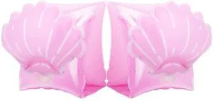 Kids Inflatable Arm Bands, Water Wings 3-6 Up to 55lbs Scallop Pink Kids Inflatable Arm Bands, Water Wings 3-6 Up to 55lbs Scallop Pink