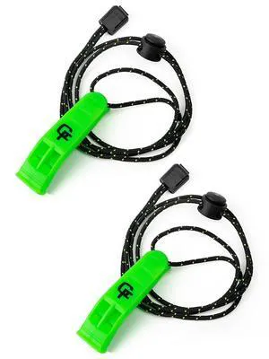 Emergency Whistles 2 Pack, Loud Safety Survival Waterproof Signal | Gradient Fitness Dual-Chamber 120 dB Marine Alert Whistle with Reflective Lanyard, Floats in Water, Hiking, Camping Essential Emergency Whistles 2 Pack, Loud Safety Survival Waterproof Signal | Gradient Fitness Dual-Chamber 120 dB Marine Alert Whistle with Reflective Lanyard, Floats in Water, Hiking, Camping Essential