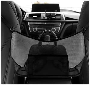 Car Net Pocket Handbag Holder, Large Capacity Mesh Organizer Auto Storage Pocket Between Front Seats, Vehicle Interior Netting Pouch Backseat Barrier for Phone Purse Document Car Net Pocket Handbag Holder, Large Capacity Mesh Organizer Auto Storage Pocket Between Front Seats, Vehicle Interior Netting Pouch Backseat Barrier for Phone Purse Document