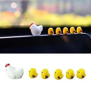 6PCS Mini Chickens Car Dashboard Decorations, Funny Car Rearview Mirror Ornaments, Cute Hen Chicks Dashboard Accessories, Automotive Interior Decoration for Home Office Garden (6PCS) 6PCS Mini Chickens Car Dashboard Decorations, Funny Car Rearview Mirror Ornaments, Cute Hen Chicks Dashboard Accessories, Automotive Interior Decoration for Home Office Garden (6PCS)