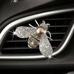 Shiny Bee Vent Clips, Crystal Bee Car Air Freshener Vent Clip Car Bling Interior Decoration Rhinestone Cars Bling Accessories Aroma Diffusers Shiny Bee Vent Clips, Crystal Bee Car Air Freshener Vent Clip Car Bling Interior Decoration Rhinestone Cars Bling Accessories Aroma Diffusers