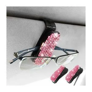 2 PCS Car Glasses Holder, Bling Sun Visor Clip, Pink | 3.05x1.34x1.93 Inch, most sun visors, ABS/rhinestones, ticket card slot, 180° rotation, interior accessories 2 PCS Car Glasses Holder, Bling Sun Visor Clip, Pink | 3.05x1.34x1.93 Inch, most sun visors, ABS/rhinestones, ticket card slot, 180° rotation, interior accessories
