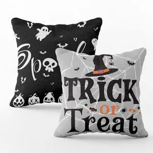 Halloween Decorations - Halloween Pillow Covers 18x18 | Halloween Decor Indoor Outdoor - Skeleton Ghost Pumpkin Throw Pillows for Room Office - Trick or Treat Party Decorations Favors,2 PCS Halloween Decorations - Halloween Pillow Covers 18x18 | Halloween Decor Indoor Outdoor - Skeleton Ghost Pumpkin Throw Pillows for Room Office - Trick or Treat Party Decorations Favors,2 PCS
