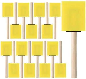 Foam Paint Brushes, 2", 16 Pack, Yellow Sponge Brushes for Painting, Staining Foam Paint Brushes, 2", 16 Pack, Yellow Sponge Brushes for Painting, Staining