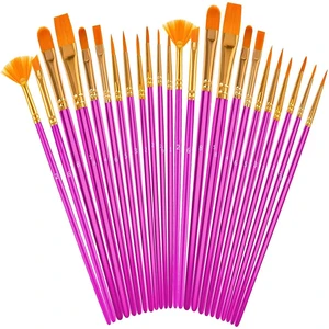 24Pcs Paint Brushes, 12 Sizes, Acrylic Oil Watercolor Set | 12 sizes, soft bristles, wooden handles ideal for acrylic, oil, watercolor, nail, face & rock painting. 24Pcs Paint Brushes, 12 Sizes, Acrylic Oil Watercolor Set | 12 sizes, soft bristles, wooden handles ideal for acrylic, oil, watercolor, nail, face & rock painting.