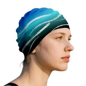 Swim Cap for Long Hair, Durable Silicone Swimming Caps for Women Adults Youths, Non-Slip Waterproof Swim Cap to Keep Hair Dry (Blue) Swim Cap for Long Hair, Durable Silicone Swimming Caps for Women Adults Youths, Non-Slip Waterproof Swim Cap to Keep Hair Dry (Blue)