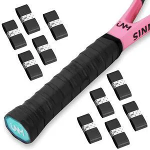 10 Pack Tennis Racket Grip Tape, Anti-Slip Tennis Overgrip | Precut Sweat-Absorbing Tennis Grip for Badminton, Pickleball, Tennis(Black) 10 Pack Tennis Racket Grip Tape, Anti-Slip Tennis Overgrip | Precut Sweat-Absorbing Tennis Grip for Badminton, Pickleball, Tennis(Black)