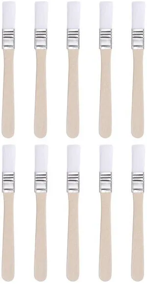 10Pcs 0.5" Width Small Paint Brush Nylon Bristle White | w/ Wood Handle Tool 10Pcs 0.5" Width Small Paint Brush Nylon Bristle White | w/ Wood Handle Tool