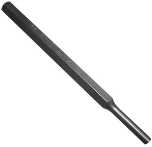71005 SAE Pin Punch, 1/4 x 1.25" Pin, 5-3/4" OAL x 3/8" Body, Shot Blast Finish 71005 SAE Pin Punch, 1/4 x 1.25" Pin, 5-3/4" OAL x 3/8" Body, Shot Blast Finish