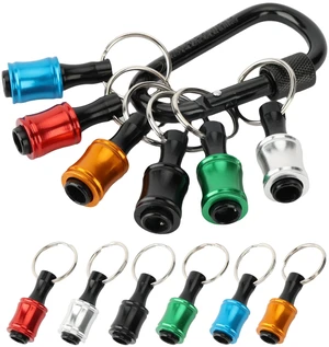 Keychain Bit Holder, 6 pcs, 1/4" Hex Shank, Screwdriver Bit Holder | Extension Bar Keychain Drill Screw Adapter, Aluminum Alloy, Quick-Change, Tools & Home Improvement Gift Keychain Bit Holder, 6 pcs, 1/4" Hex Shank, Screwdriver Bit Holder | Extension Bar Keychain Drill Screw Adapter, Aluminum Alloy, Quick-Change, Tools & Home Improvement Gift