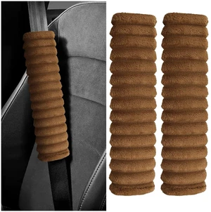 2PCS Car Seat Belt Cover, Safety Soft Shoulder Strap Cover, Harness Seat Belt Pad Protect Neck and Shoulder, Universal for Cars, Trucks, SUVs (Brown) 2PCS Car Seat Belt Cover, Safety Soft Shoulder Strap Cover, Harness Seat Belt Pad Protect Neck and Shoulder, Universal for Cars, Trucks, SUVs (Brown)
