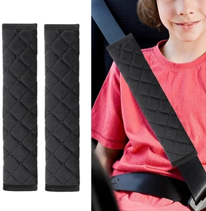 2PCS Universal Car Seatbelt Pad Cover, Long Crystal Velvet Shoulder Cover Kit for Adults and Children, Helps Avoid Friction on Shoulder and Neck, Fits All Cars and Packs 2PCS Universal Car Seatbelt Pad Cover, Long Crystal Velvet Shoulder Cover Kit for Adults and Children, Helps Avoid Friction on Shoulder and Neck, Fits All Cars and Packs